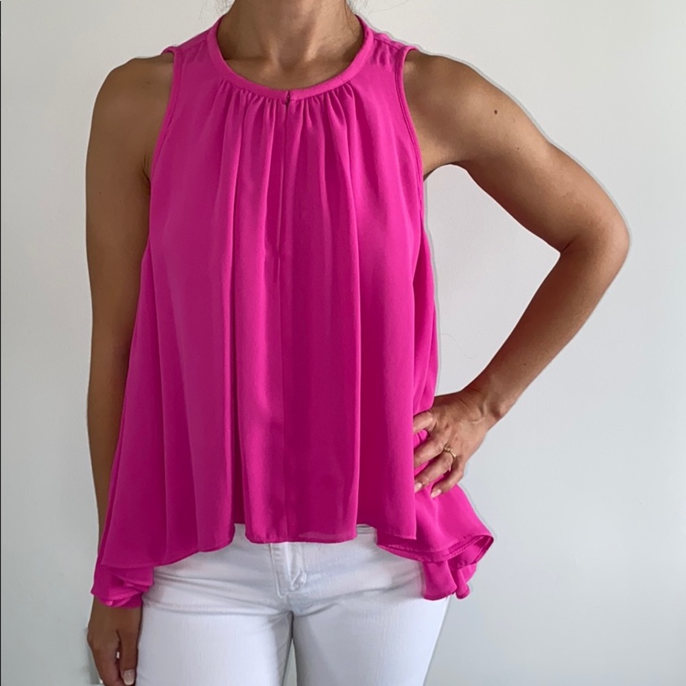 Hot pink flowy top